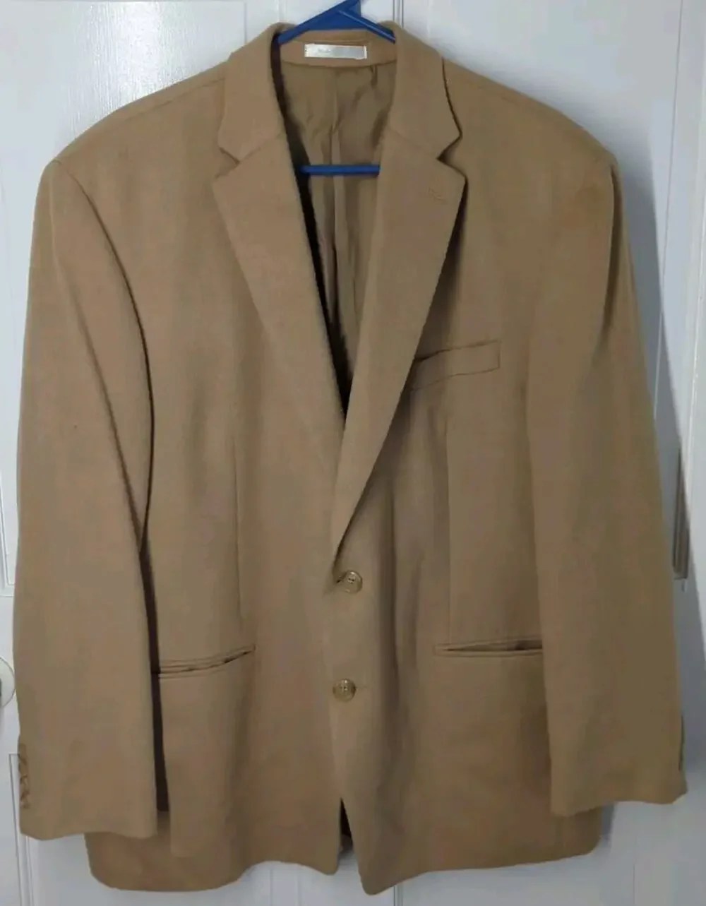 Lauren Ralph Lauren Mens 100% Camel Hair Single Breasted Blazer Size 46R Tan